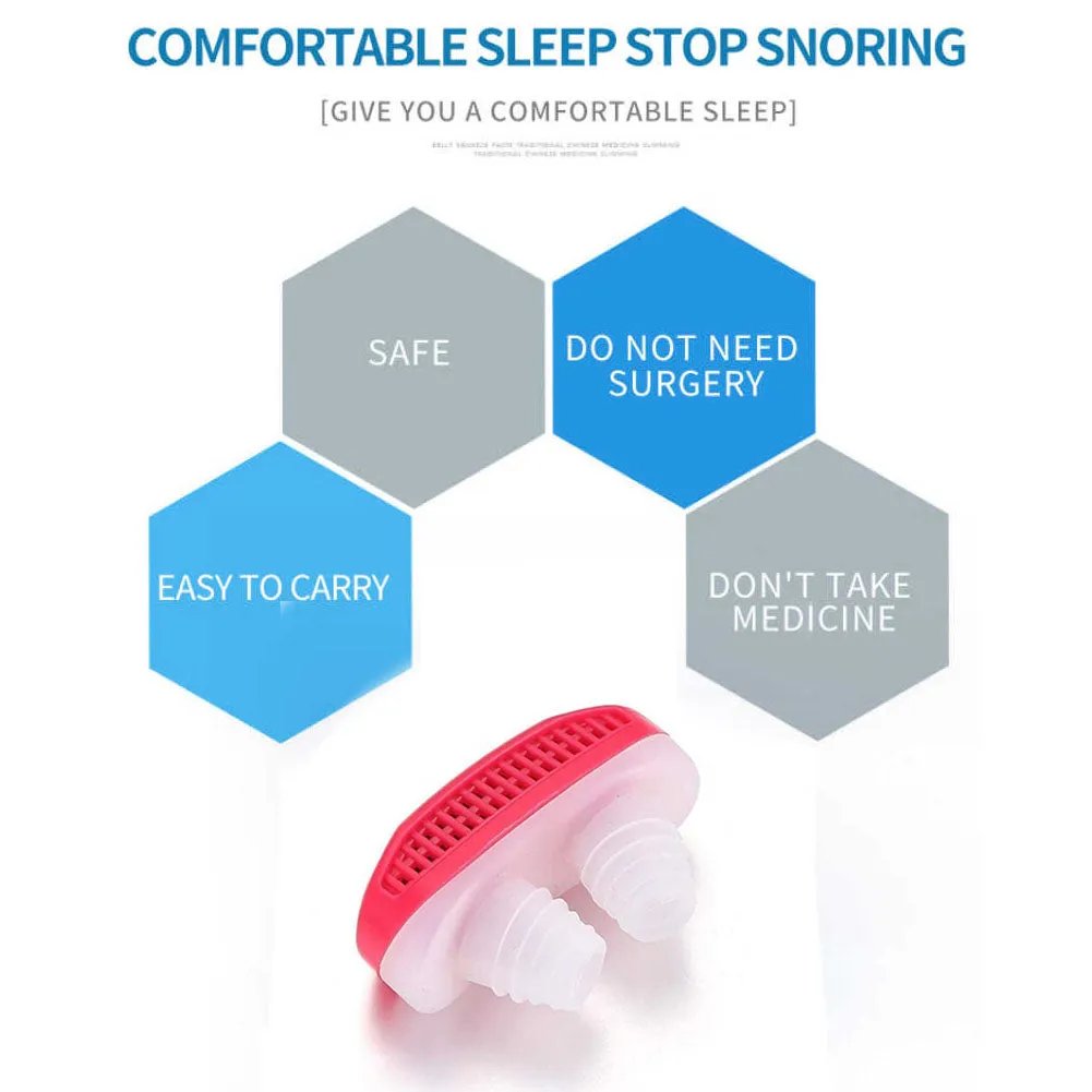 2 in 1 Anti Snoring and Air Purifier Nose Clip for Prevent Snoring and Comfortable Sleep