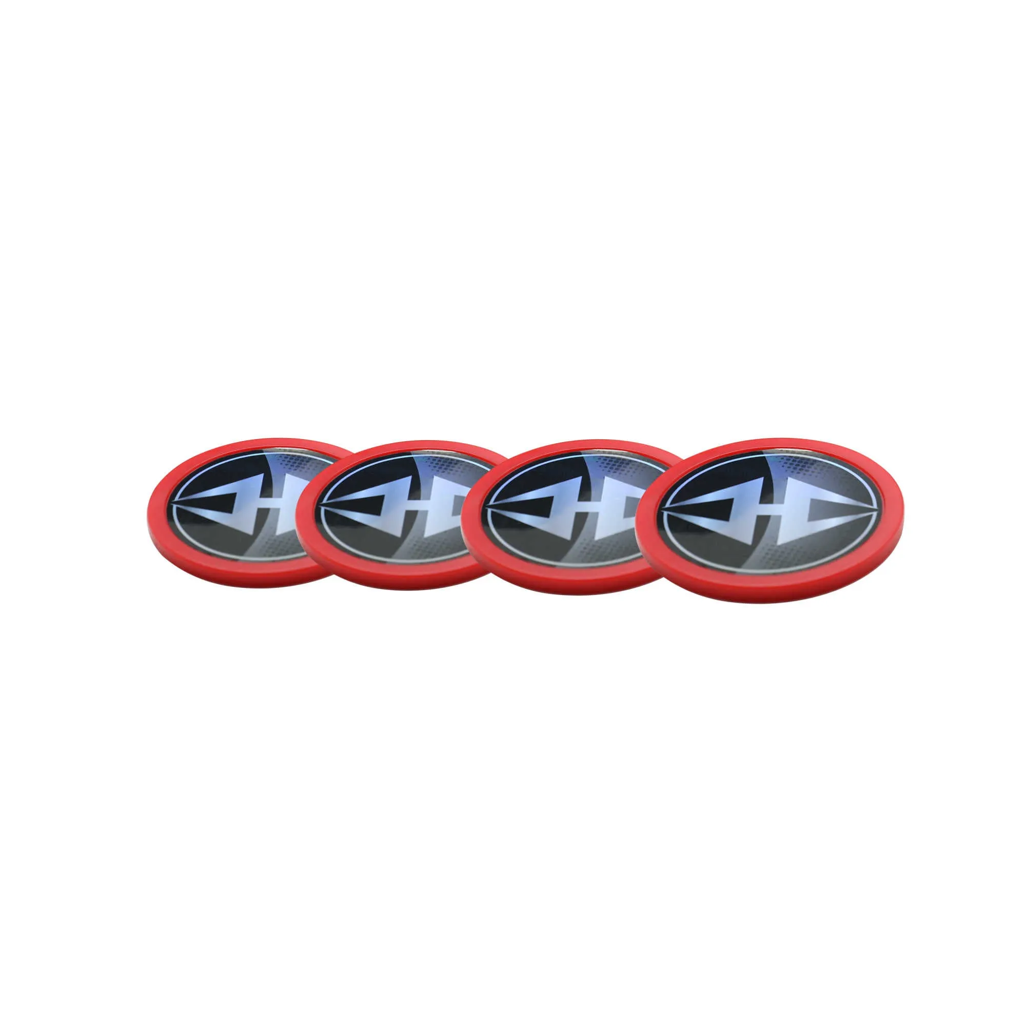 Air Hockey 4-in Strikers and Four 3-in Pucks - Black and Red