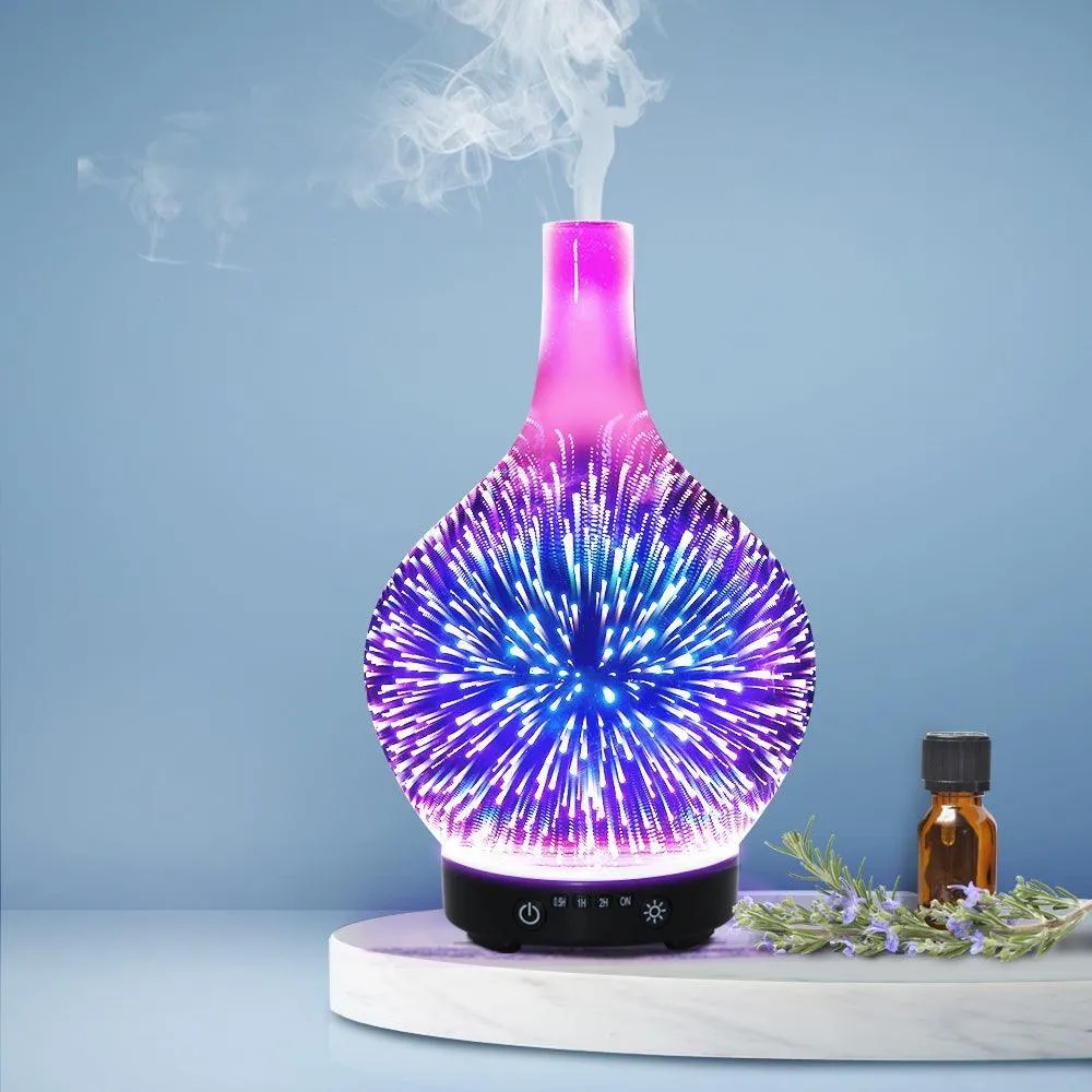 Aroma Diffuser 3D LED Light Oil Firework Air Humidifier 100ml