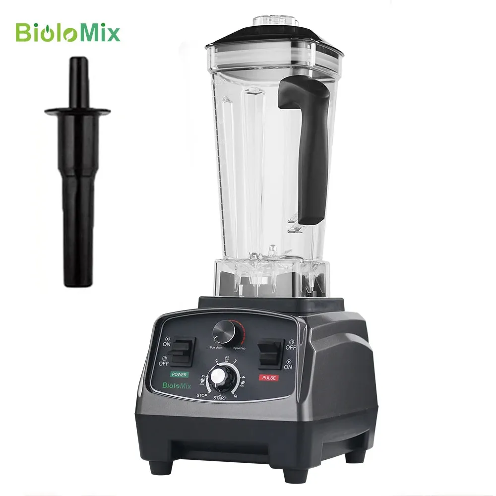 BioloMix 3HP 2200W Heavy Duty Commercial Grade Timer Blender Mixer Juicer Fruit Food Processor Ice Smoothies BPA Free 2L Jar