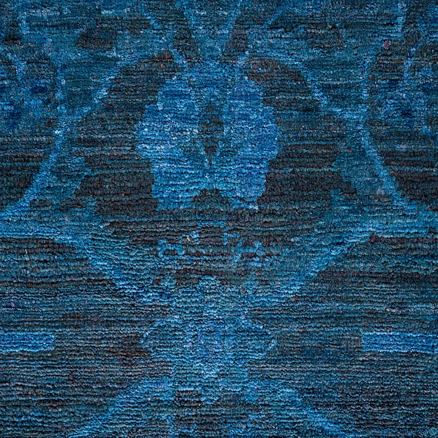 Blue Overdyed Wool Rug - 6' x 8'8"