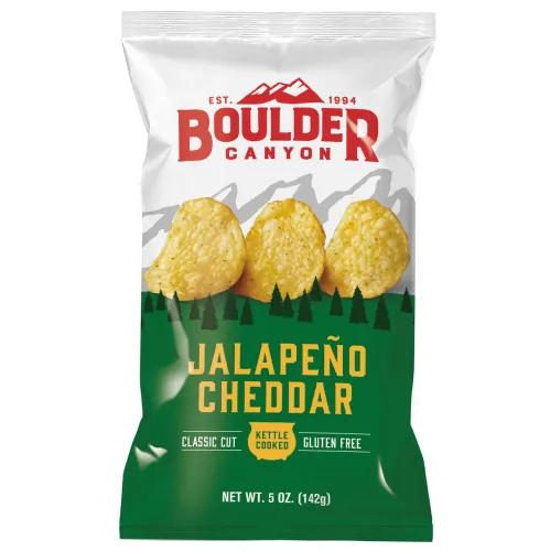 Boulder Canyon Jalapeno Cheddar Kettle Cooked Potato Chips 142G