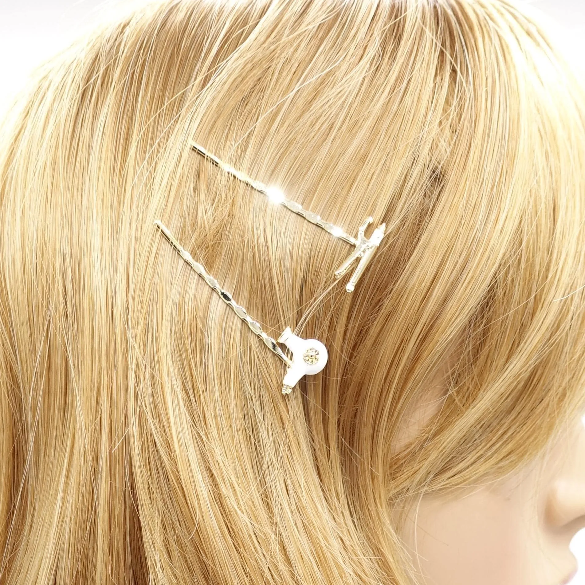 bow bobby pin, hair dryer bobby pin, cute bobby pin set