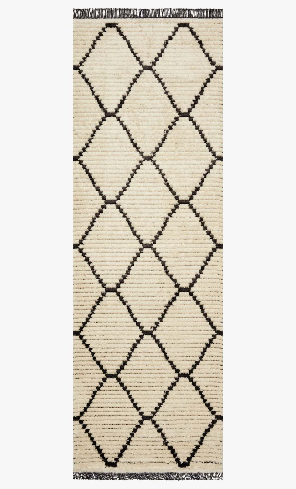 Chris Loves Julia x Loloi - Alice Collection - Contemporary Power Loomed Rug in Cream & Charcoal (ALI-04)