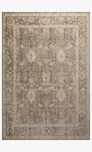 Chris Loves Julia x Loloi - Rosemarie Collection - Traditional Power Loomed Rug in Sage & Blush (ROE-01)