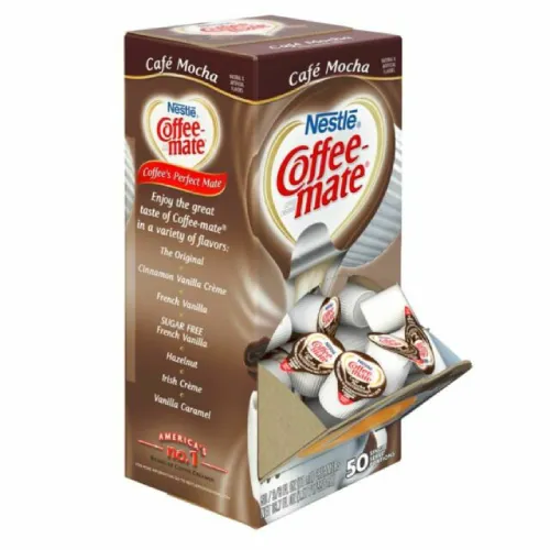 Coffee-Mate Cafe Mocha Liquid Coffee Creamer Singles 50ct