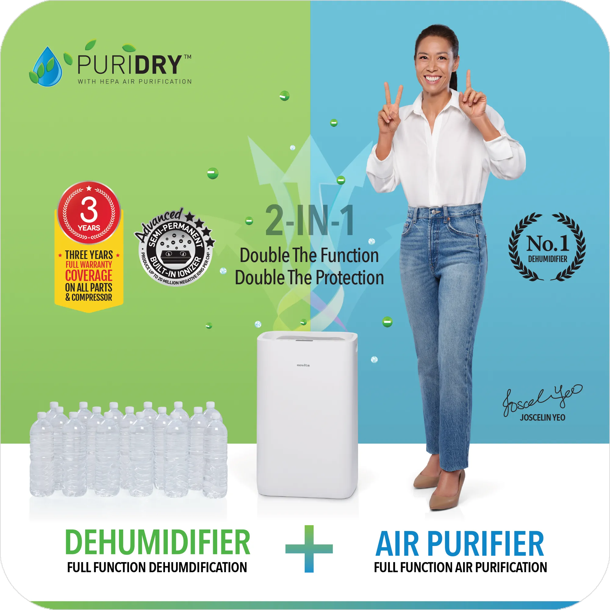 Corp - Dehumidifier   Air Purifier The 2-In-1 ND25.5