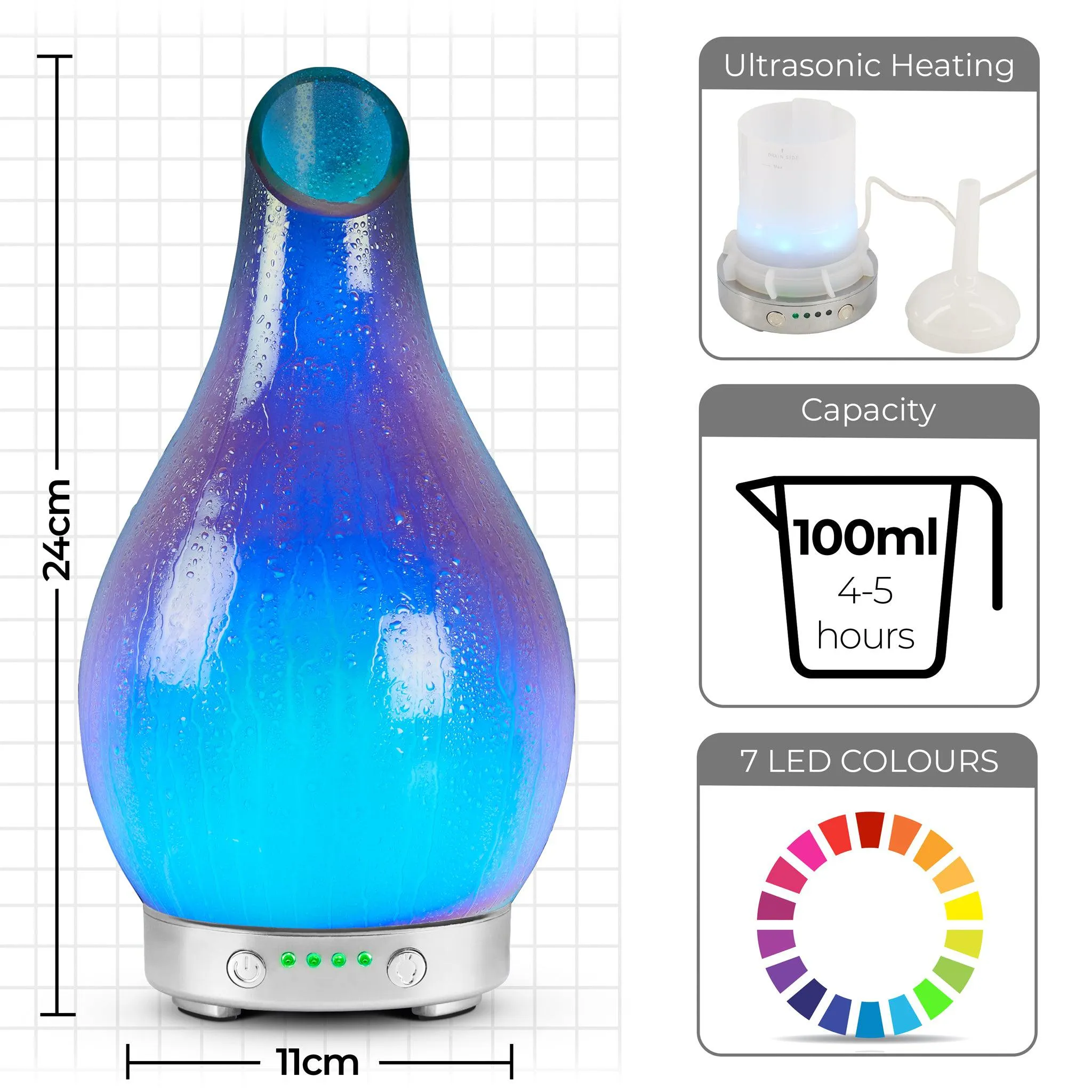 Desire Blue Supernova Colour Changing Oil Diffuser Aroma Humidifier