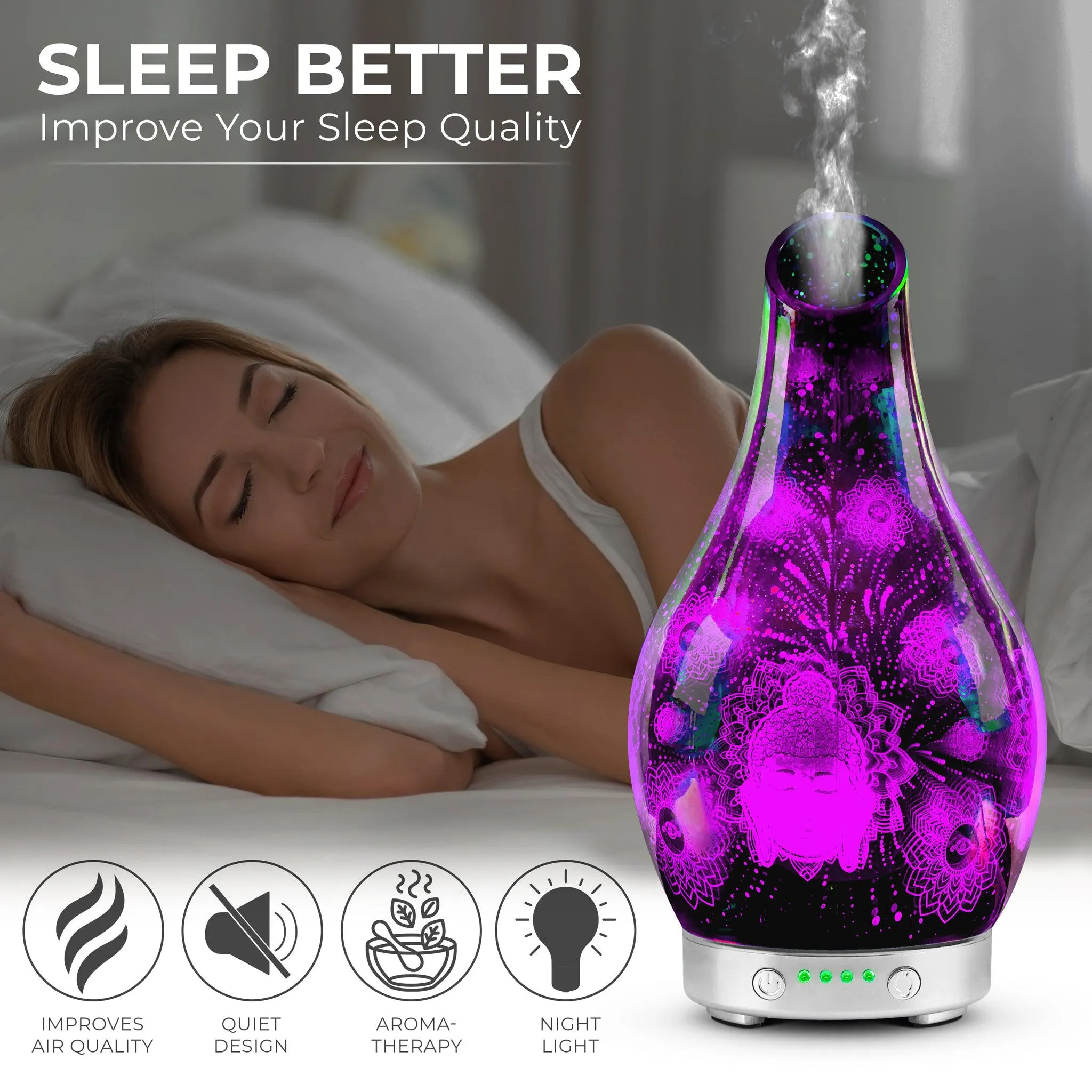 Desire Buddha Colour Changing Oil Diffuser Aroma Humidifier