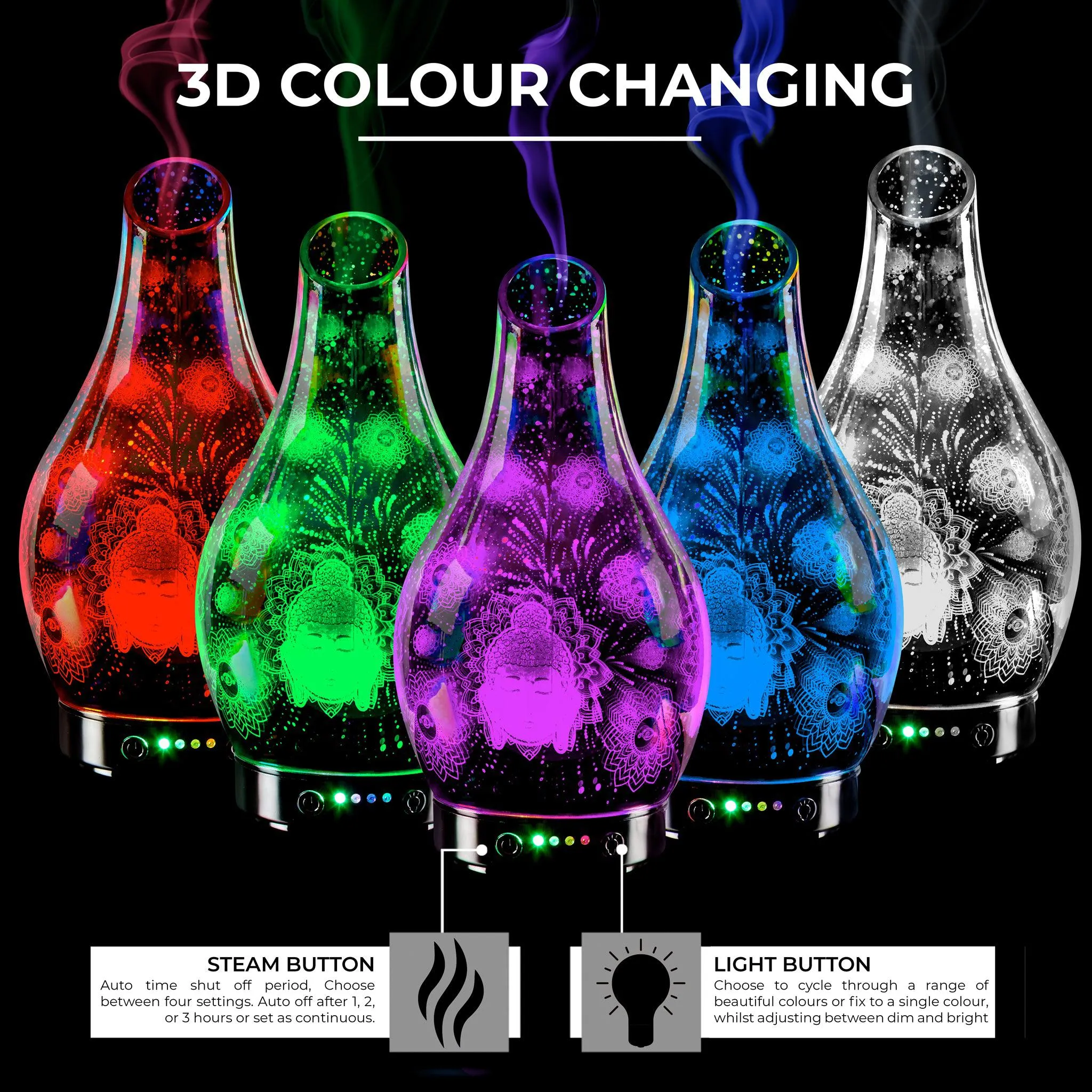 Desire Buddha Colour Changing Oil Diffuser Aroma Humidifier