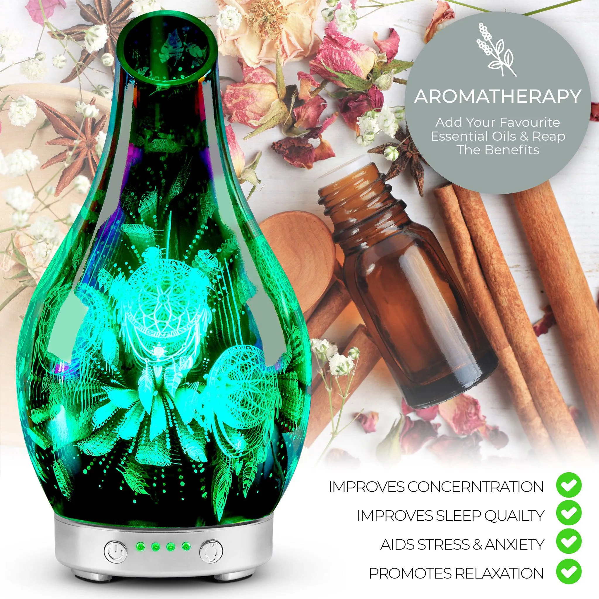 Desire Dreamcatcher Colour Changing Oil Diffuser Aroma Humidifier