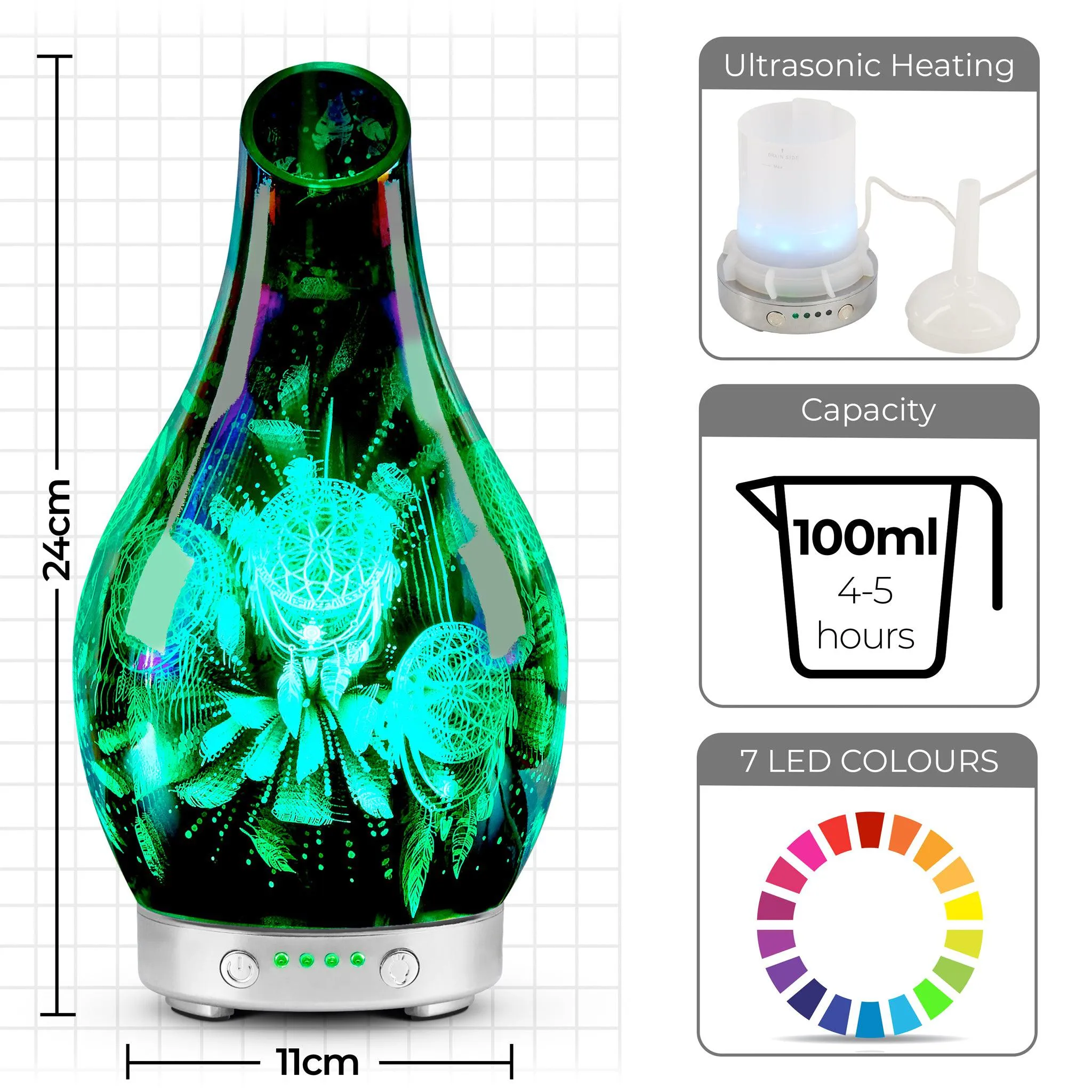 Desire Dreamcatcher Colour Changing Oil Diffuser Aroma Humidifier