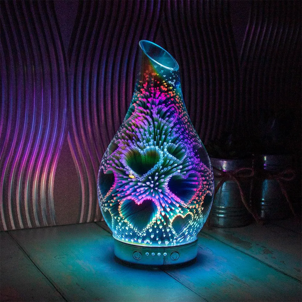 Desire Heart Colour Changing Oil Diffuser Aroma Humidifier