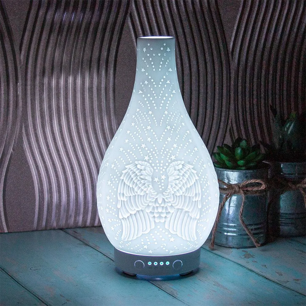 Desire White Angel Wings Colour Changing Oil Diffuser Aroma Humidifier