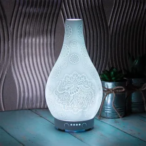 Desire White Elephant Colour Changing Oil Diffuser Aroma Humidifier