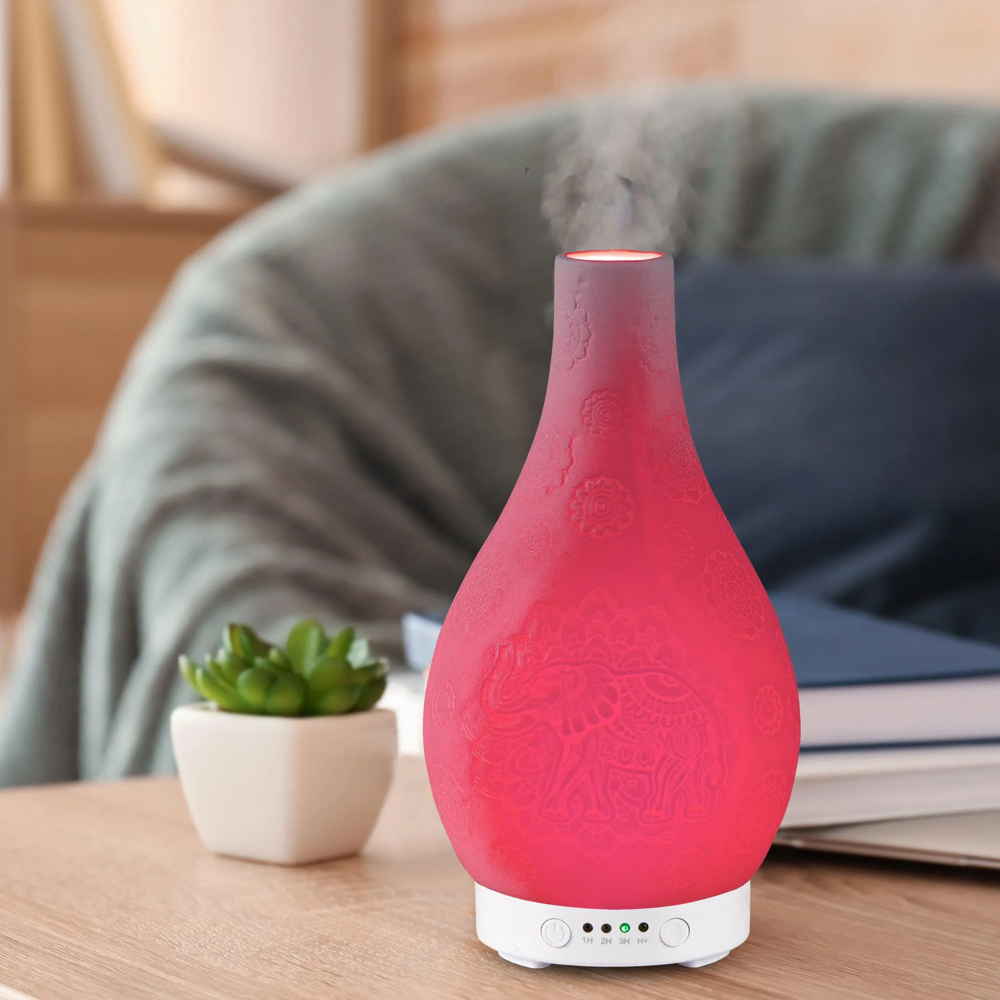 Desire White Elephant Colour Changing Oil Diffuser Aroma Humidifier