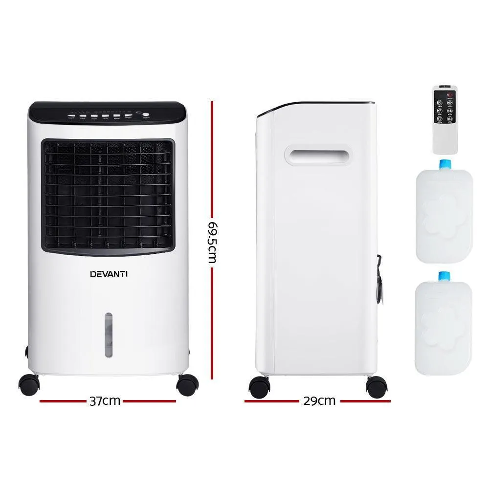 Devanti Evaporative Air Cooler Conditioner Portable 8L Cooling Fan Humidifier