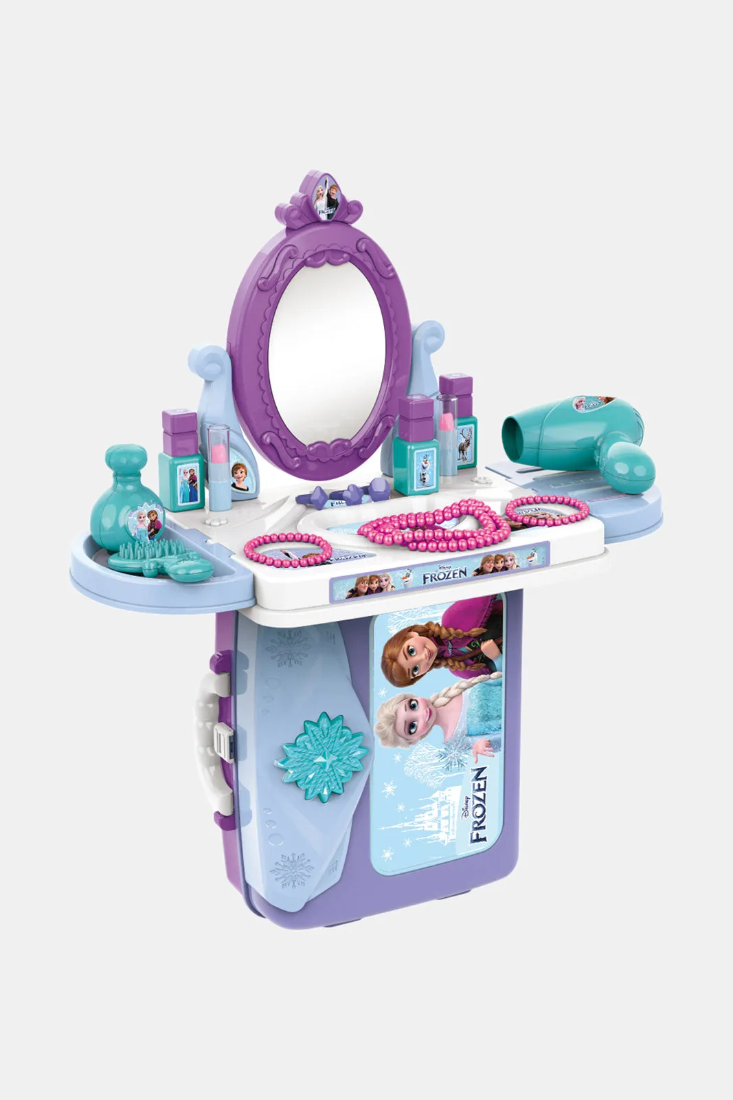 Disney Girls Blue Frozen Dress Up Play Suitcase