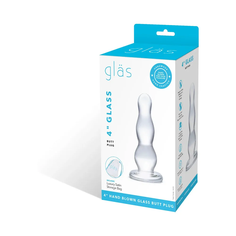 Glas 4 in. Glass Butt Plug