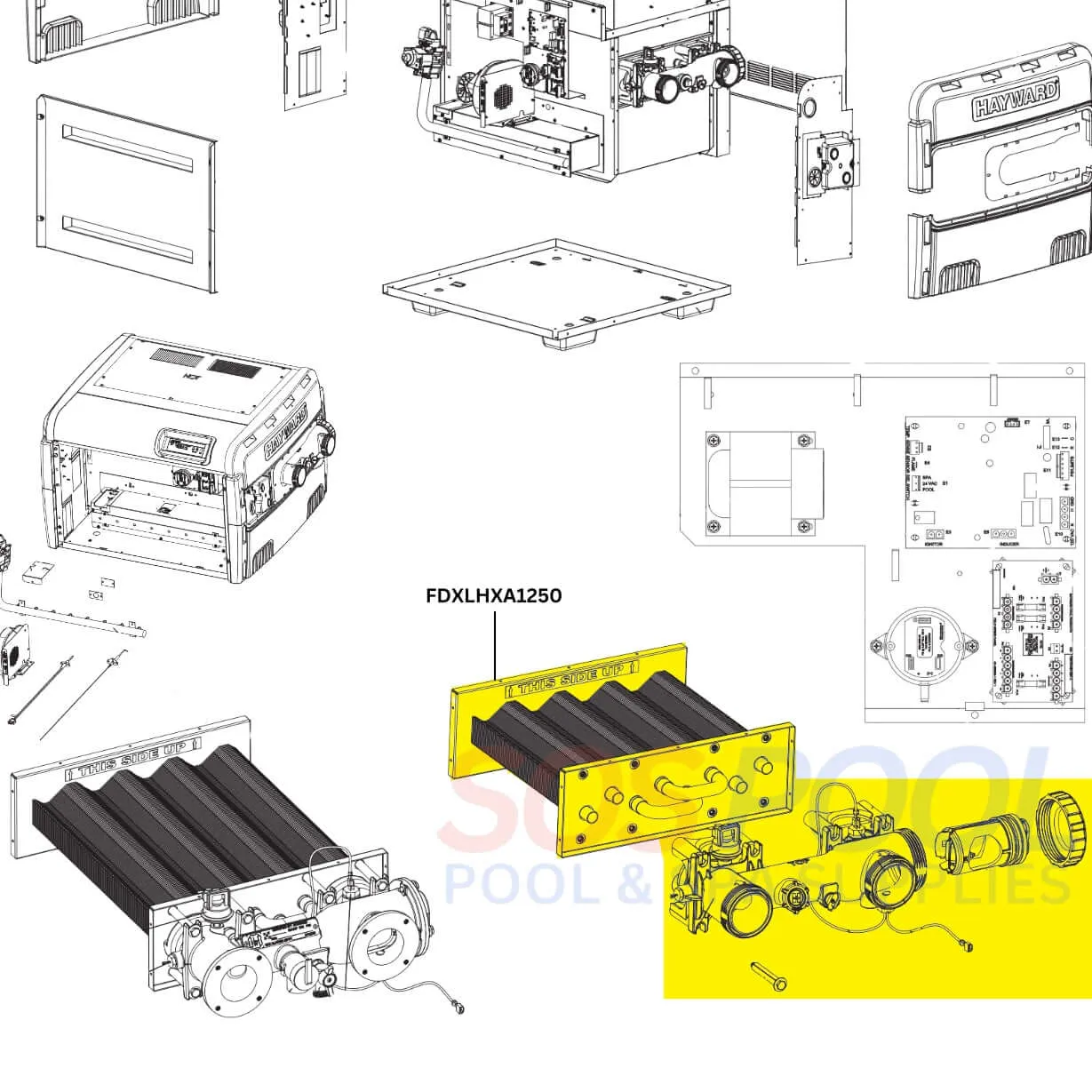 Hayward Heat Exchanger Assembly For H250FD Heaters | FDXLHXA1250