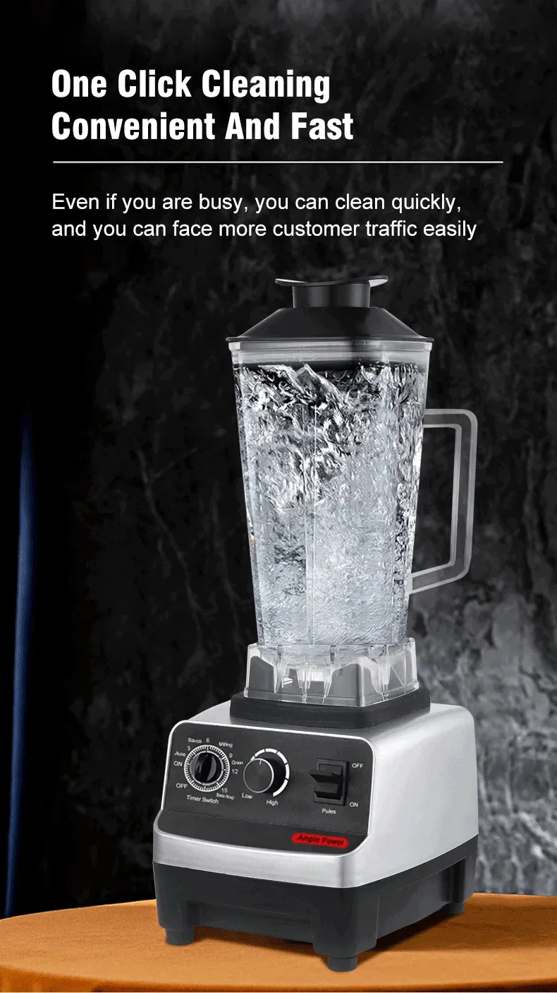 Heavy Duty Commercial BlenderJuicer Food Processor Ice Smoothies Blender Mixer High Power Juice maker Crusher 2000W EU Plug