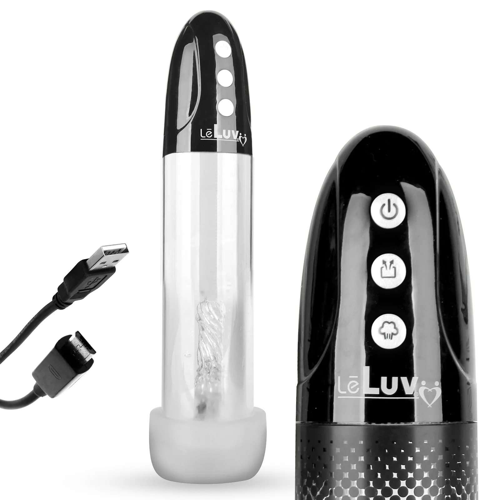 iPump USB Rechargeable 3-Speed Penis Pump with TPR or Magic Sleeve™