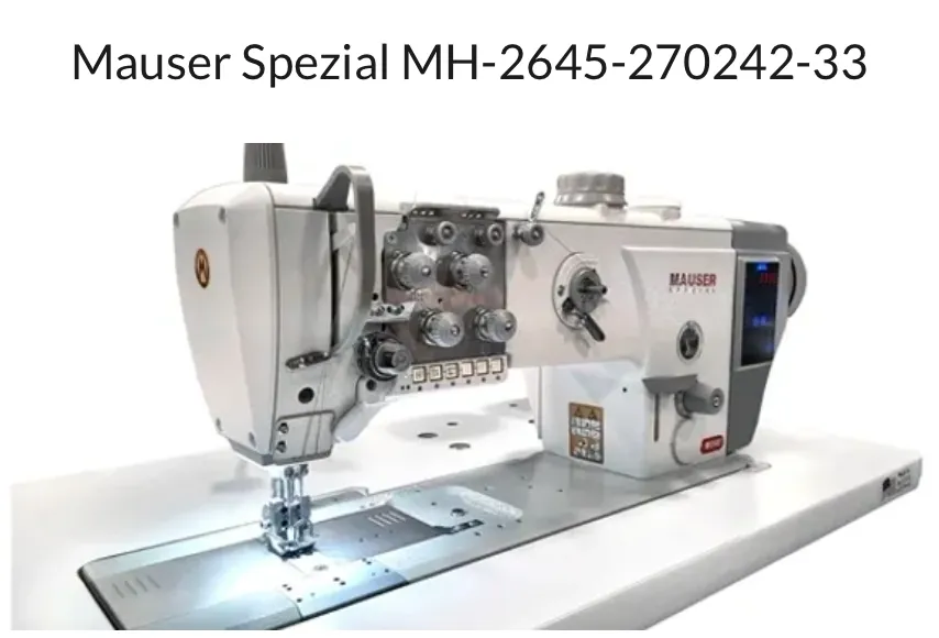 MH-2645 Compound Feed, 3-Point Feed Industrial Lockstitch Sewing Machine Mauser Spezial