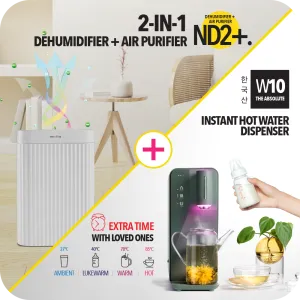 New Homeowners - Bundle Set: Dehumidifier   Air Purifier The 2-In-1 ND2  & Instant Hot Water Dispenser W10