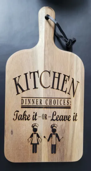 Novelty Wooden Chopping/Serving Board with laser engraved image