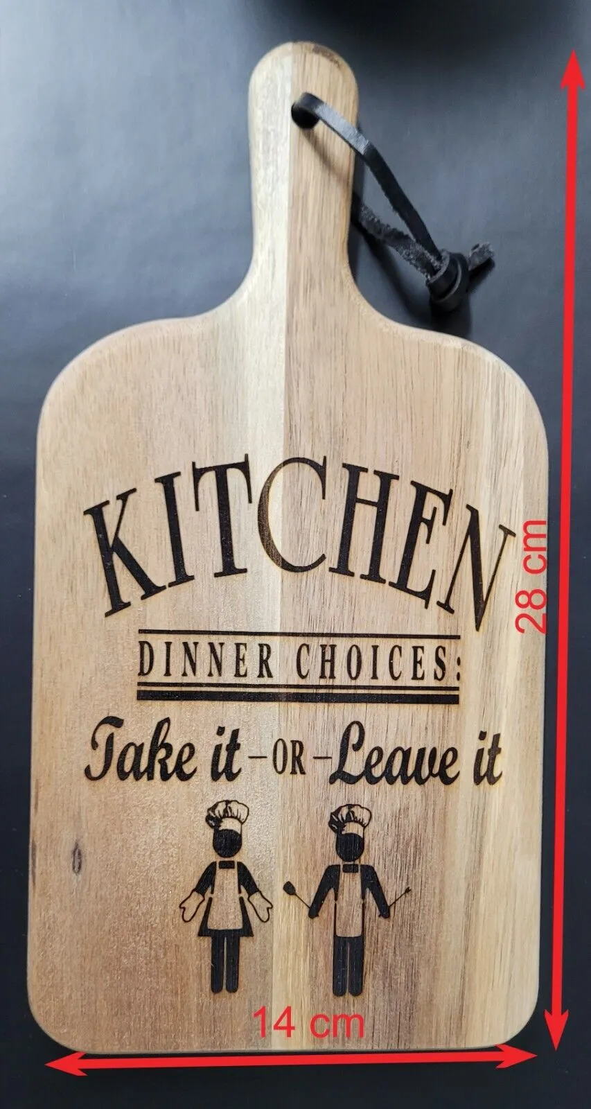 Novelty Wooden Chopping/Serving Board with laser engraved image