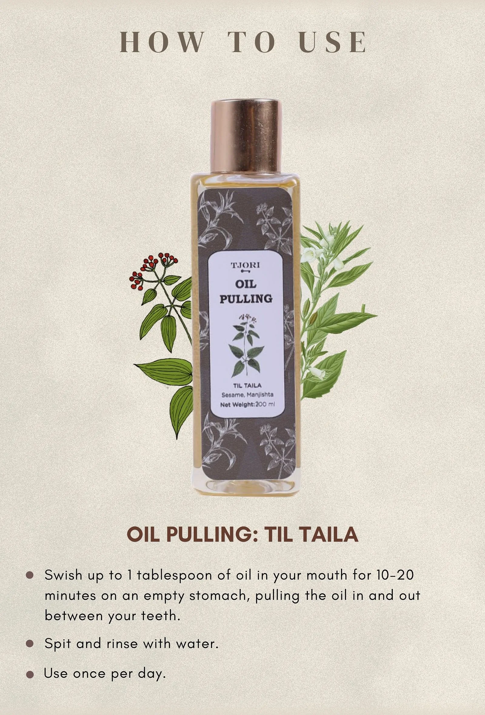 Oil Pulling: TIL TAILA (SESAME OIL) -200ml