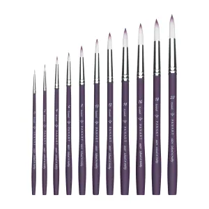 PANART TWO TONE SYNTHETIC FLAT SH BRUSH PACK 6621-4