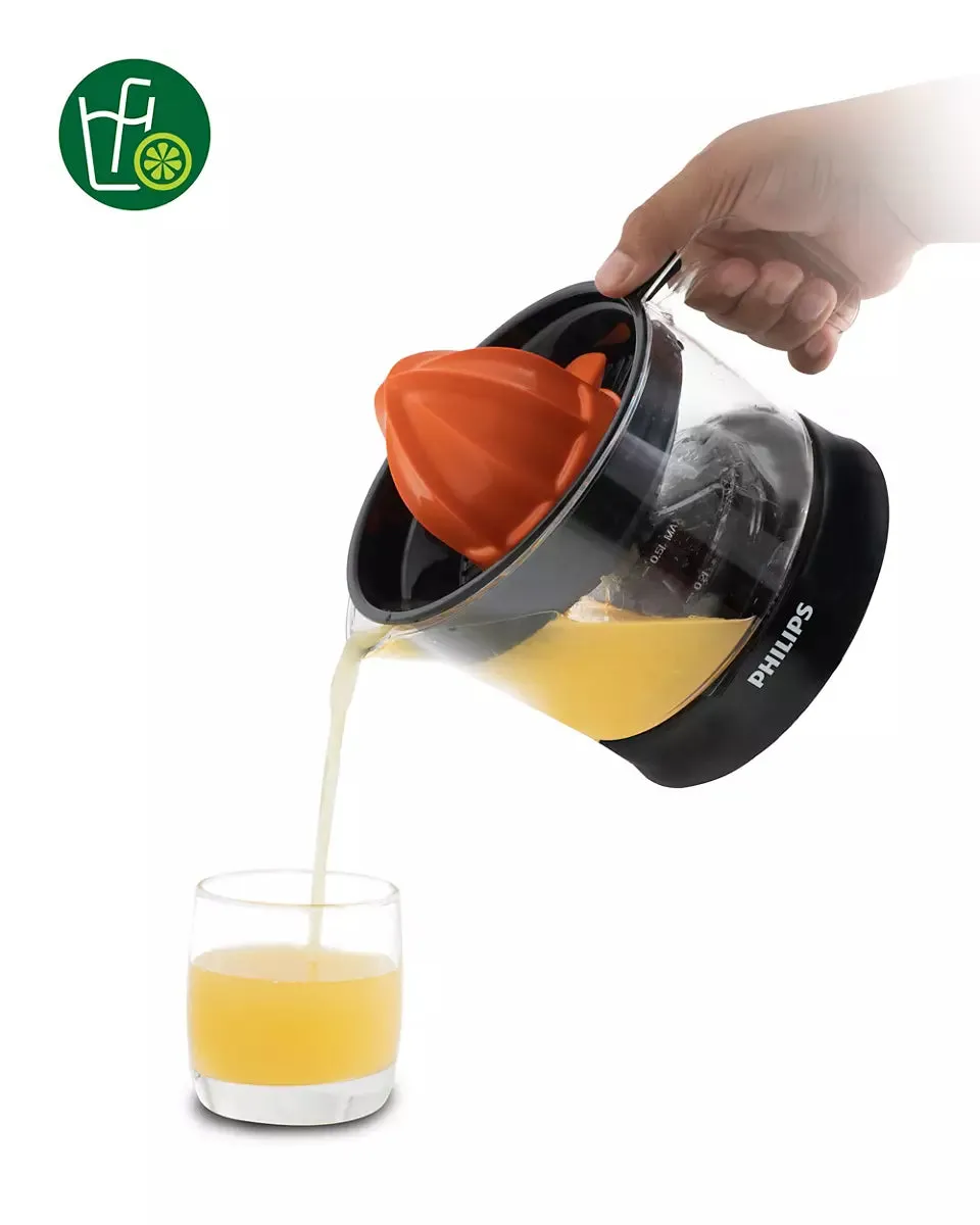 Philips Citrus Press Juicer HR2777/00, 0.5 Litre, 2 Sized Cones for different size fruit