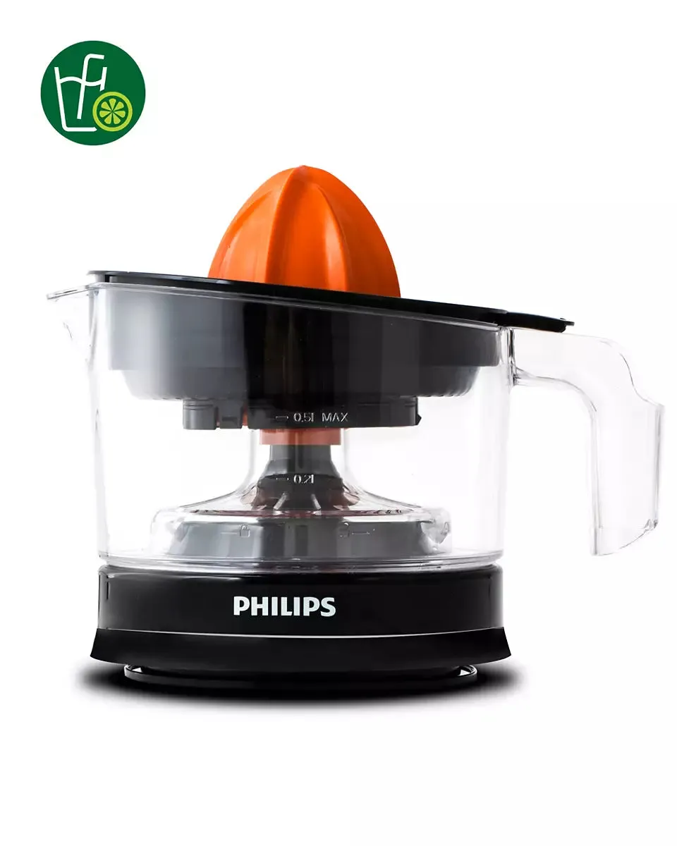 Philips Citrus Press Juicer HR2777/00, 0.5 Litre, 2 Sized Cones for different size fruit