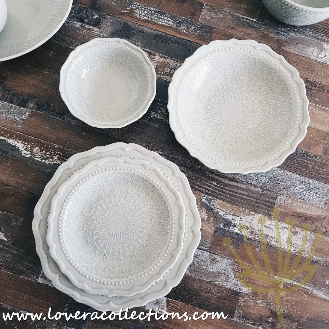 [RESTOCKED] French Lace Dinnerware Collection