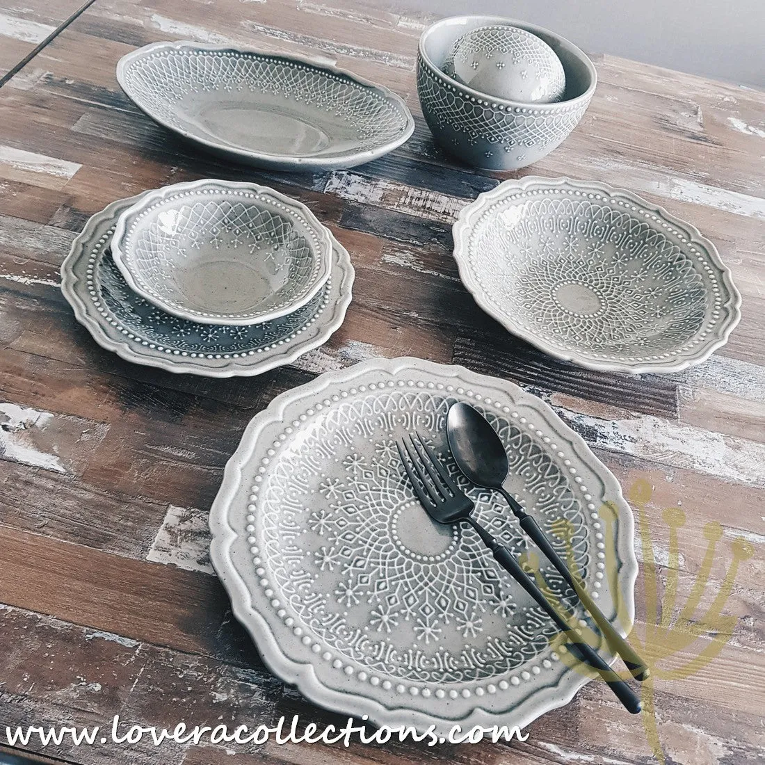 [RESTOCKED] French Lace Dinnerware Collection