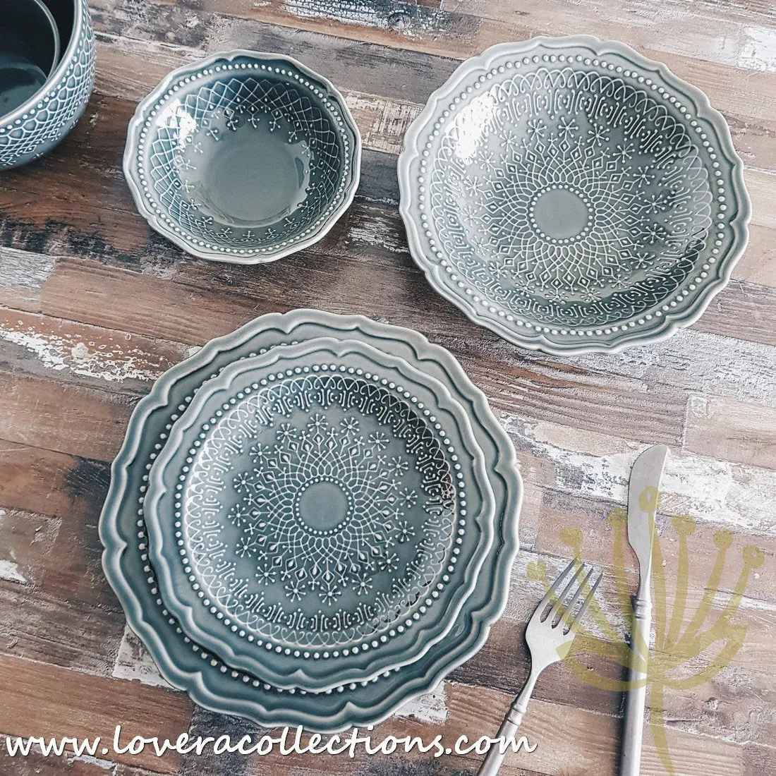 [RESTOCKED] French Lace Dinnerware Collection