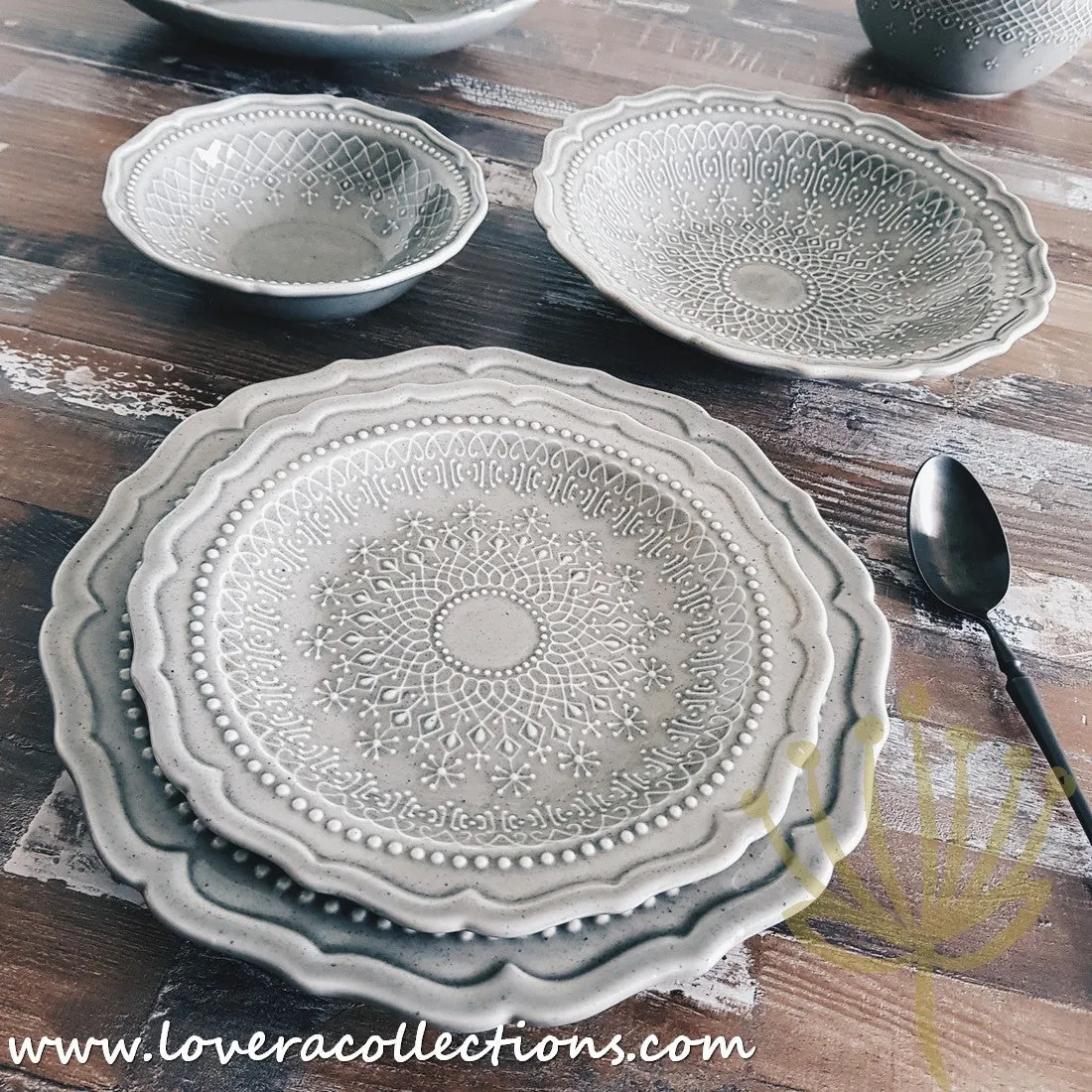 [RESTOCKED] French Lace Dinnerware Collection