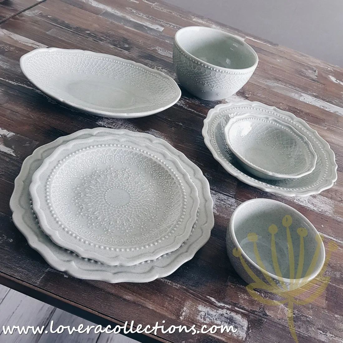 [RESTOCKED] French Lace Dinnerware Collection