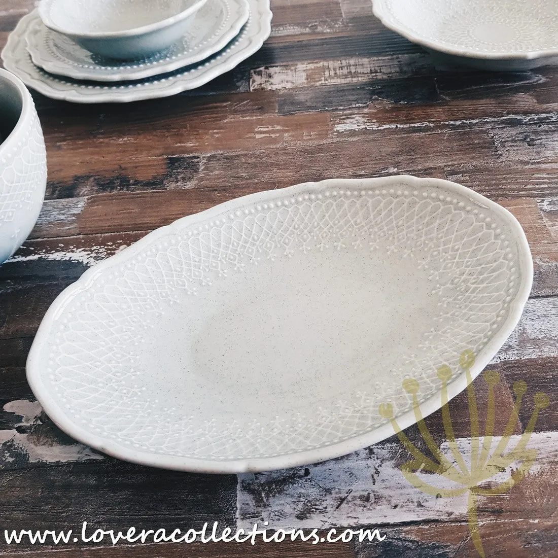 [RESTOCKED] French Lace Dinnerware Collection