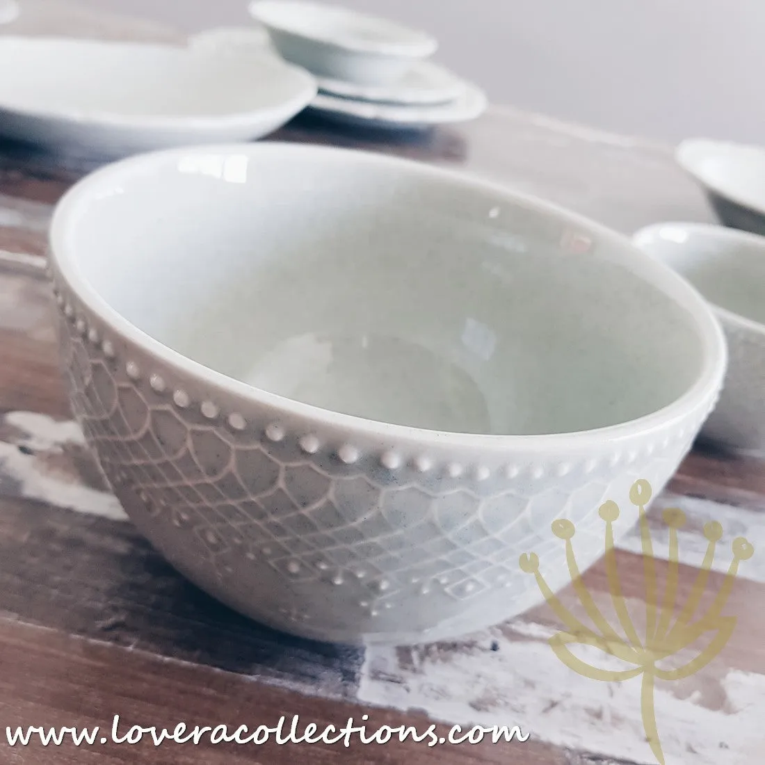 [RESTOCKED] French Lace Dinnerware Collection