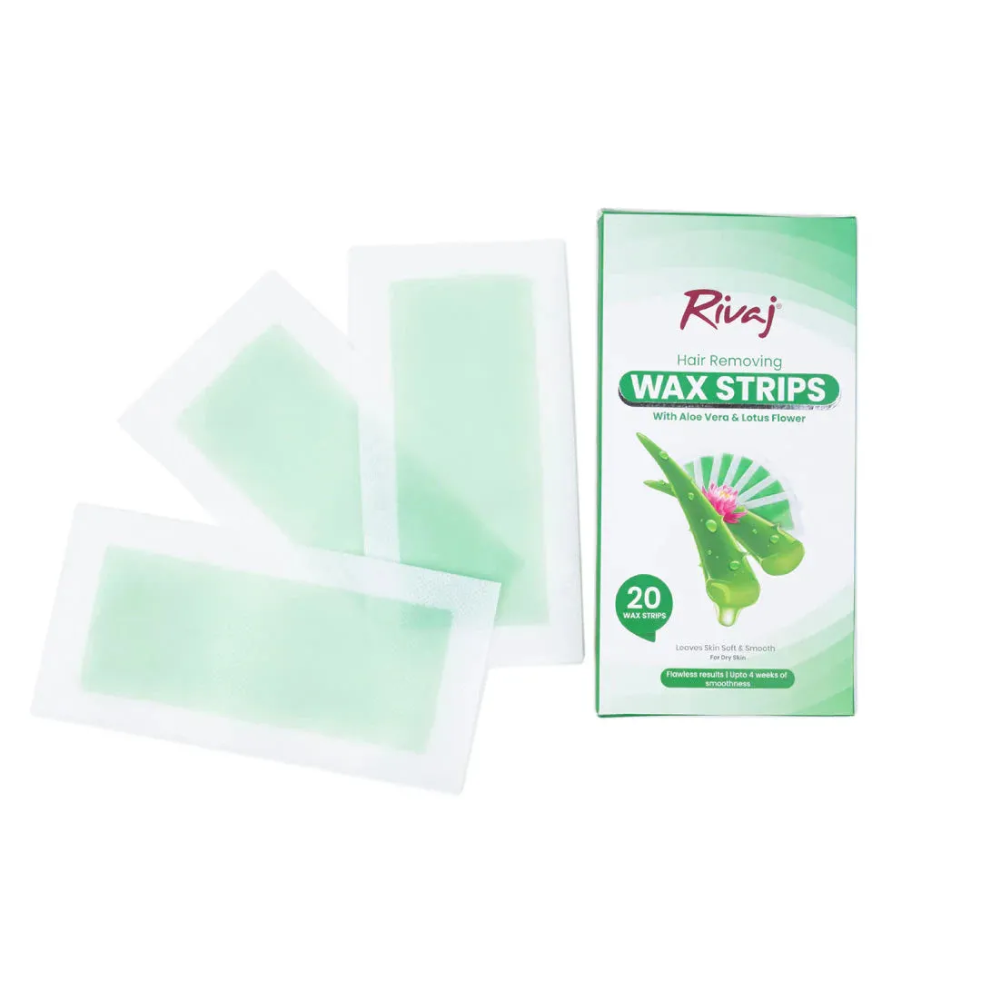 Rivaj Hair Removing Body Wax Strips (Aloe Vera & Lotus Flower)