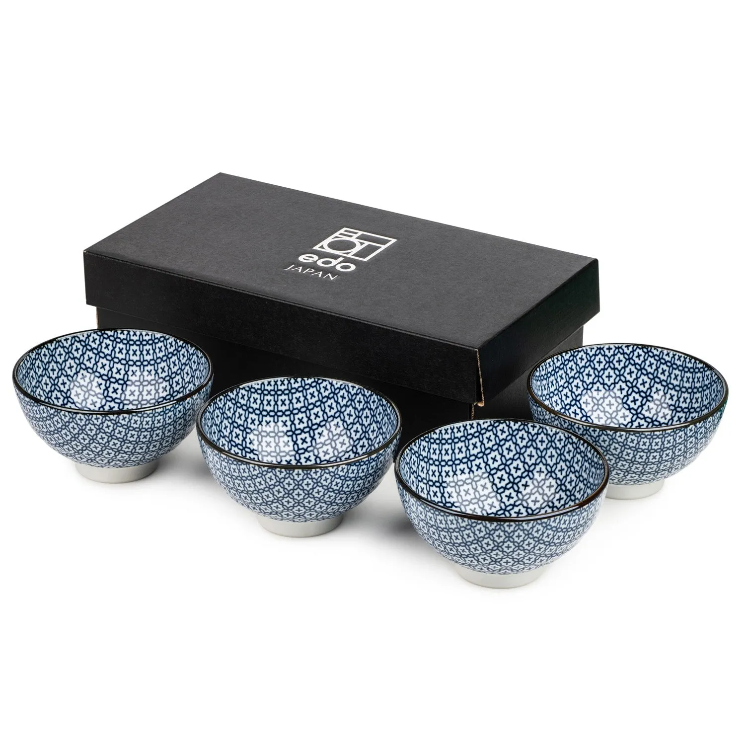 Sashiko Traditional Japanese Rice Bowl Set