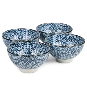 Sashiko Traditional Japanese Rice Bowl Set