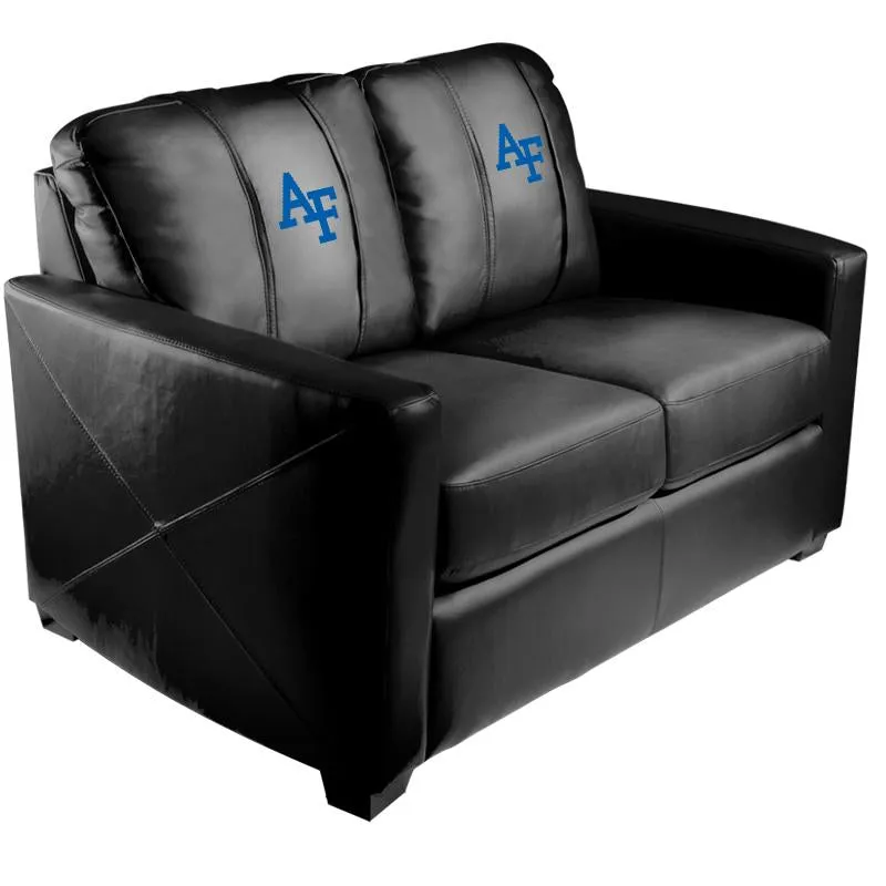 Silver Loveseat with Air Force Falcons Logo