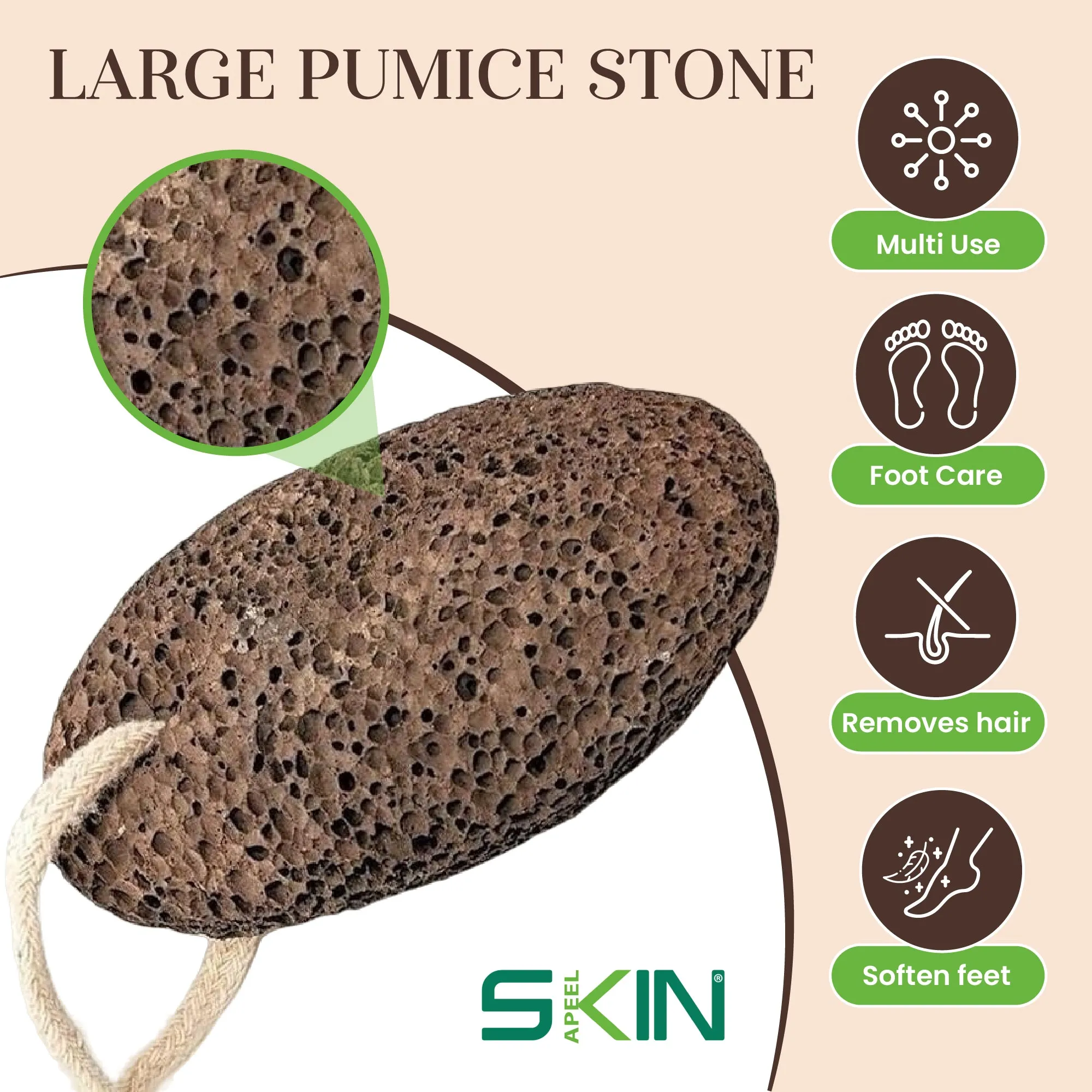 Skinapeel Large Dead Skin Exfoliating Pumice Stone