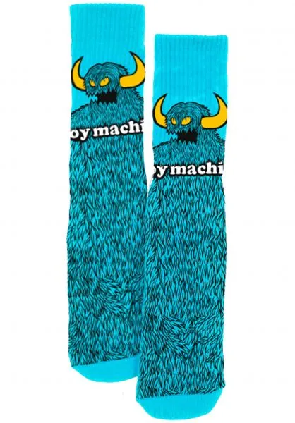 TOY MACHINE SOCKS FURRY MONSTER BLUE