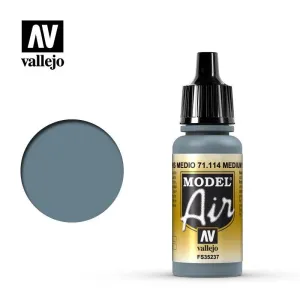 Vallejo 71114 Model Air Medium Gray Acrylic Paint 17ml