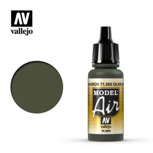 Vallejo 71265 Model Air Olive Green RLM80 Acrylic Paint 17ml