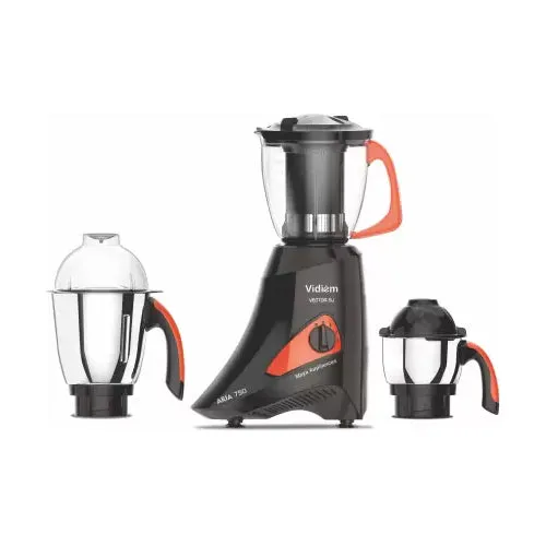 Vidiem Vector 750 Mixer Grinder (3 Jars, Black)